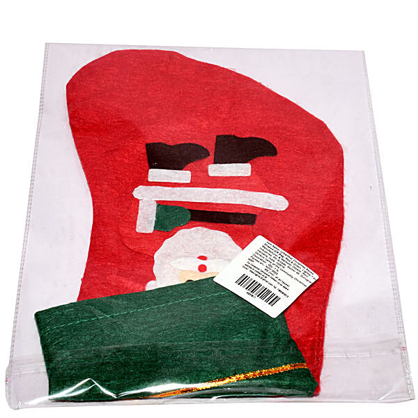 Buy Urban Fest Christmas Gift Bag, Socks Shaped - Red & Green