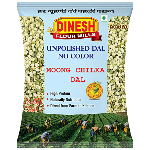 Buy Dinesh Flour Mills Moong Chilka Moong Split Dal Unpolished Online