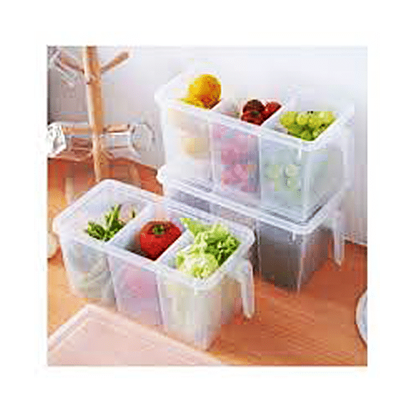 1pc Fridge Storage Box For Frozen Egg-like Food, Clear Plastic