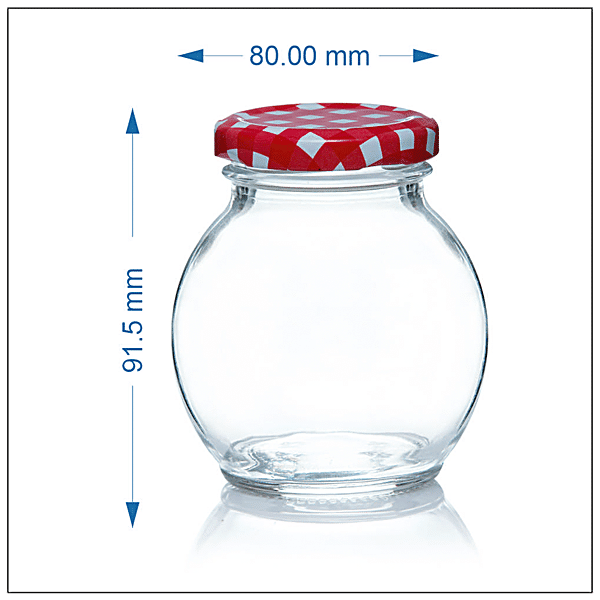 Buy Yera Transparent Small Glass Jar with Printed Lid 200 ml (4 pcs) Online  at Best Prices in India - JioMart.