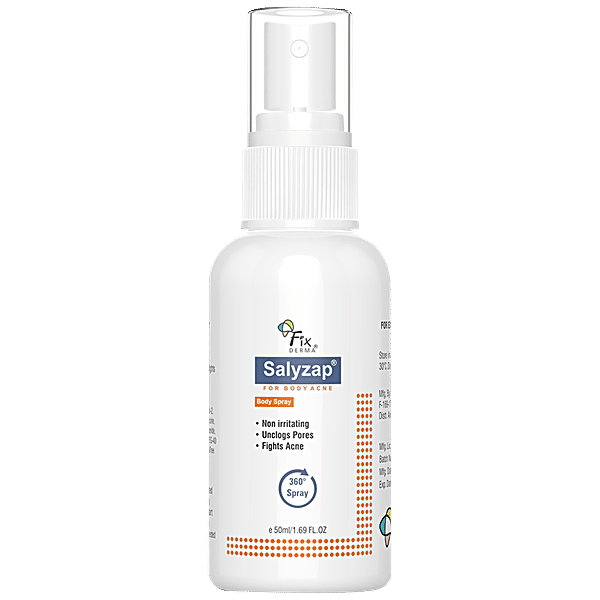 Buy Fixderma Salyzap Body Acne Spray - Non-irritating, Unclogs Pores 