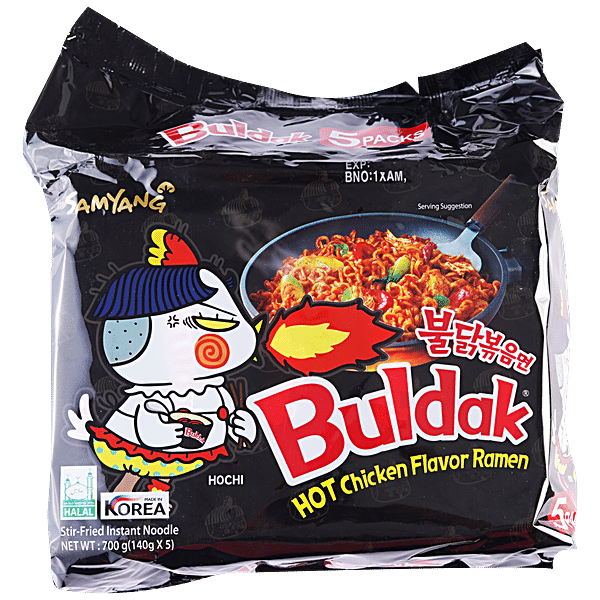 Samyang Buldak Hot & Spicy Chicken Ramen - Stir-Fry Fire Noodles