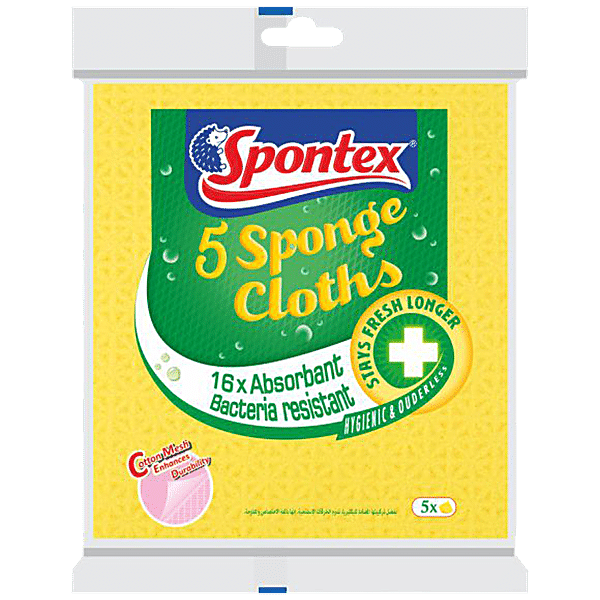 Buy Spontex Sponge Cloths - Anti-Bacterial, Ideal For Wiping In Kitchen ...