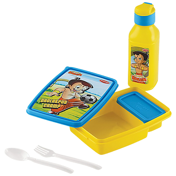 Cartoon Candy Colored Lunch Box With Food Grade Materials And Fork