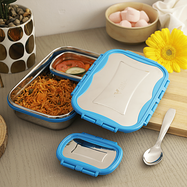 Home Puff Set of 4 Stainless Steel Insulated Lunch Boxes for