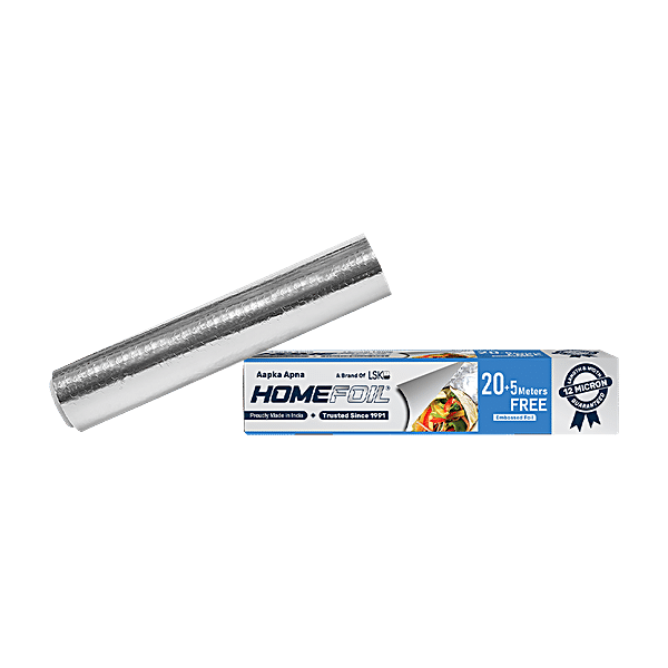 Buy Homefoil Aluminium Foil Silver Embossed 25 m, 12 Microns