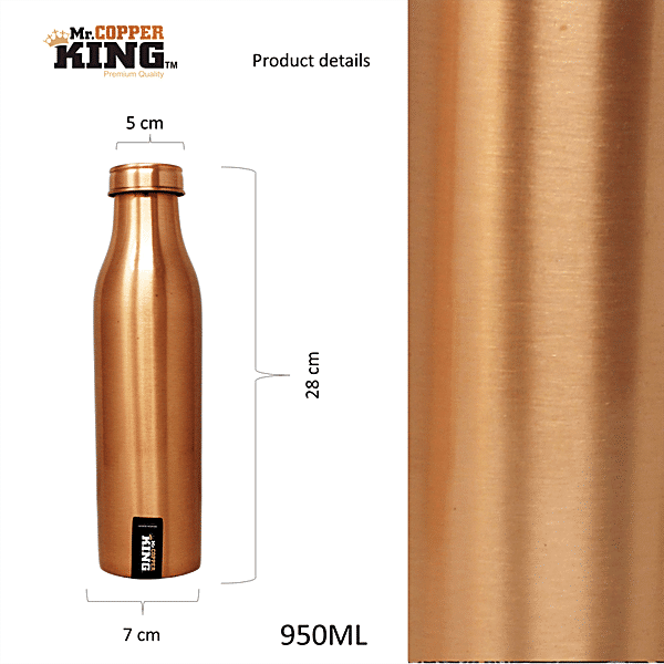 Buy Mr. Copper King Pure Copper Water Bottle - Aqua Matte 1000, Premium  Quality Online at Best Price of Rs 699 - bigbasket