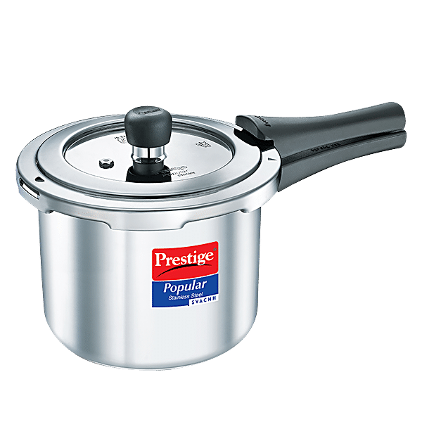 prestige popular stainless steel pressure cooker combo