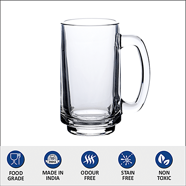 Yera Beer Mugs - Glass, Transparent, BM-345-S2, 345 ml