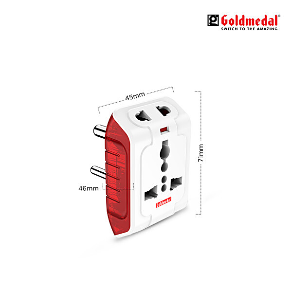 Gold medal 3 pin universal 2025 travel adaptor