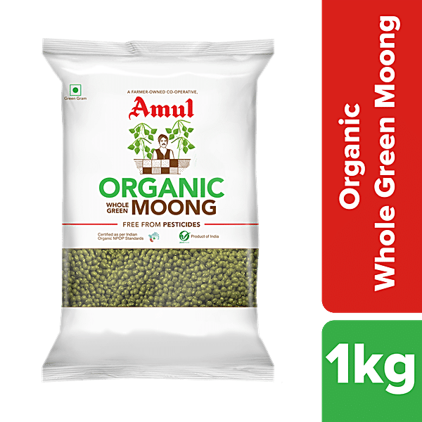 Buy Amul Organic Whole Green Moong Dal Online At Best Price Of Rs