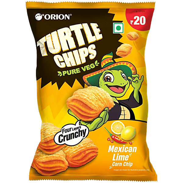 Buy Orion Mexican Lime Corn Turtle Chips Online at Best Price of Rs 14 ...