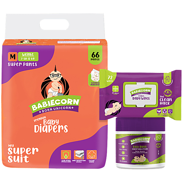 Buy BABIECORN Diapering Essentials Combo|Baby Diapers with Wetness ...