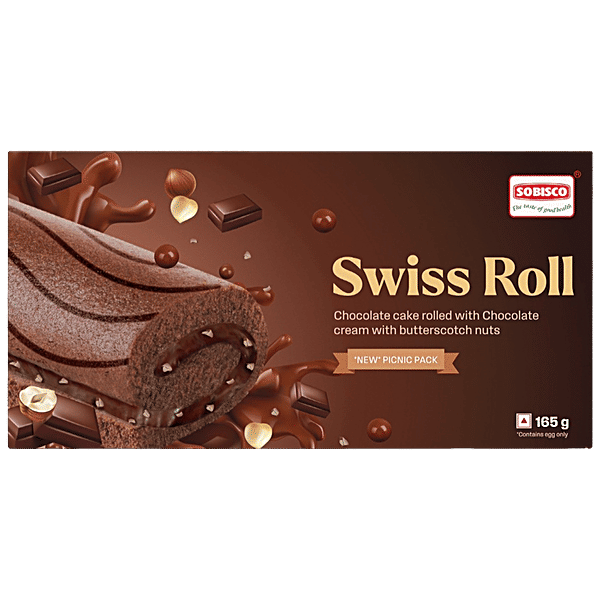 Buy Sobisco Swiss Roll - Chocolate Online at Best Price of Rs 75.2 ...