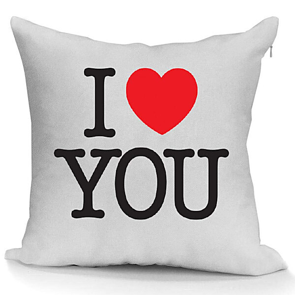 Buy JBG Home Store Valentines Day Gift I Love You Cushion Quote Cover ...