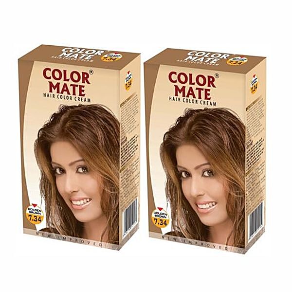 Buy Color Mate Hair Color Cream Golden Brown 130 Ml Online at the Best ...