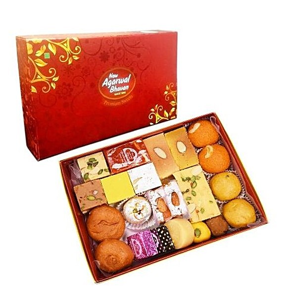 Buy New Agarwal Bhavan - Diwali Sweets - Assorted Ghee & Khova Box 1 kg ...