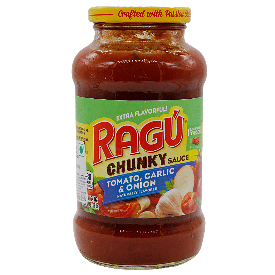 Buy Ragu Pasta Sauce - Chunky (Tomato, Garlic & Onion) 680 Gm Online at the  Best Price of Rs 450 - bigbasket