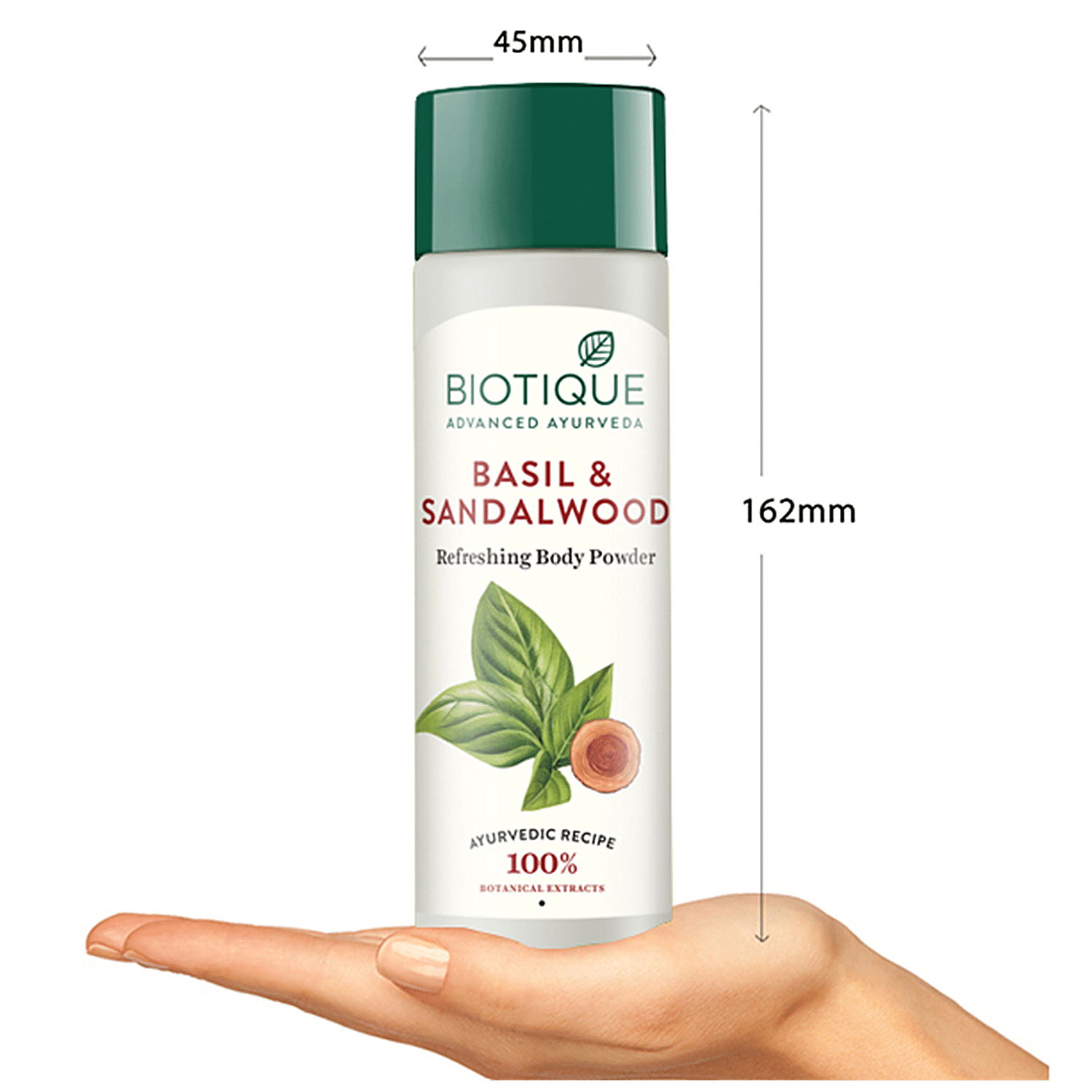 BIOTIQUE Refreshing Body Powder Basil Sandalwood 150 g