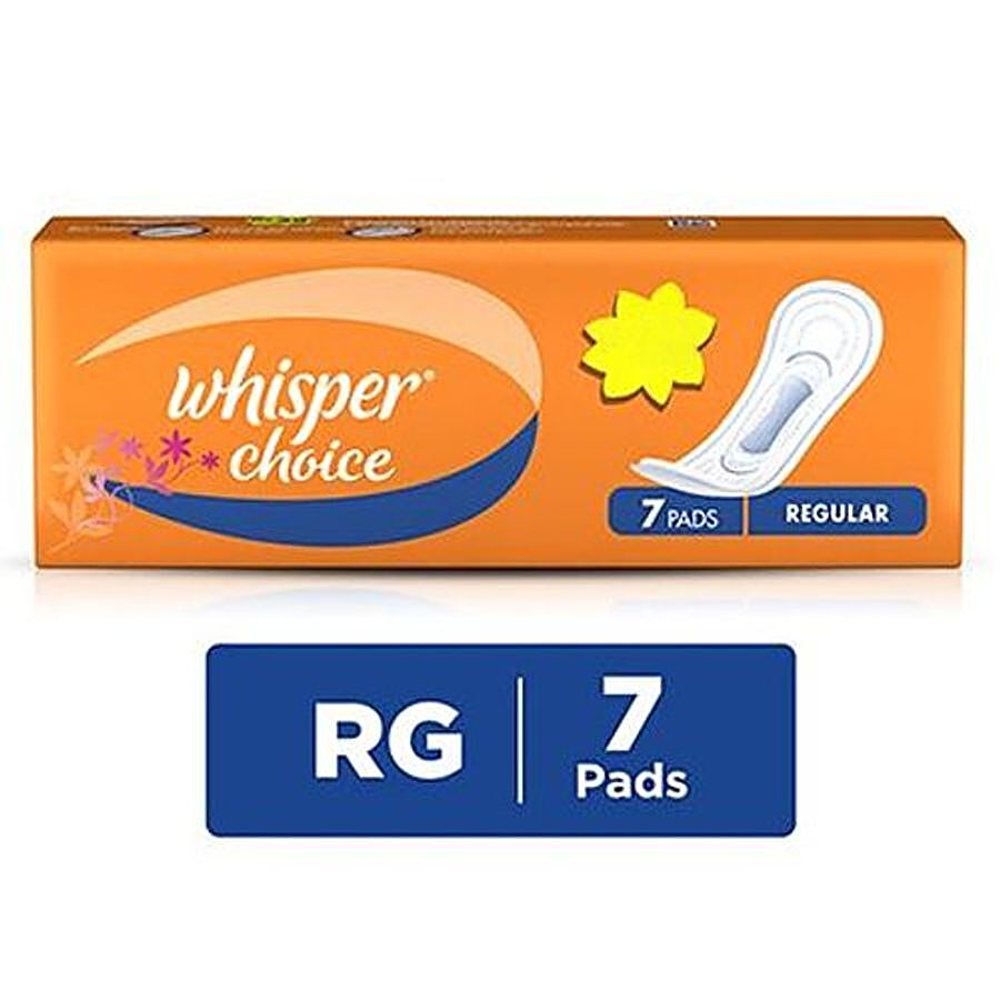Whisper Choice Sanitary Pads - with Wings, 8 nos Pouch – groceryatdoor.com