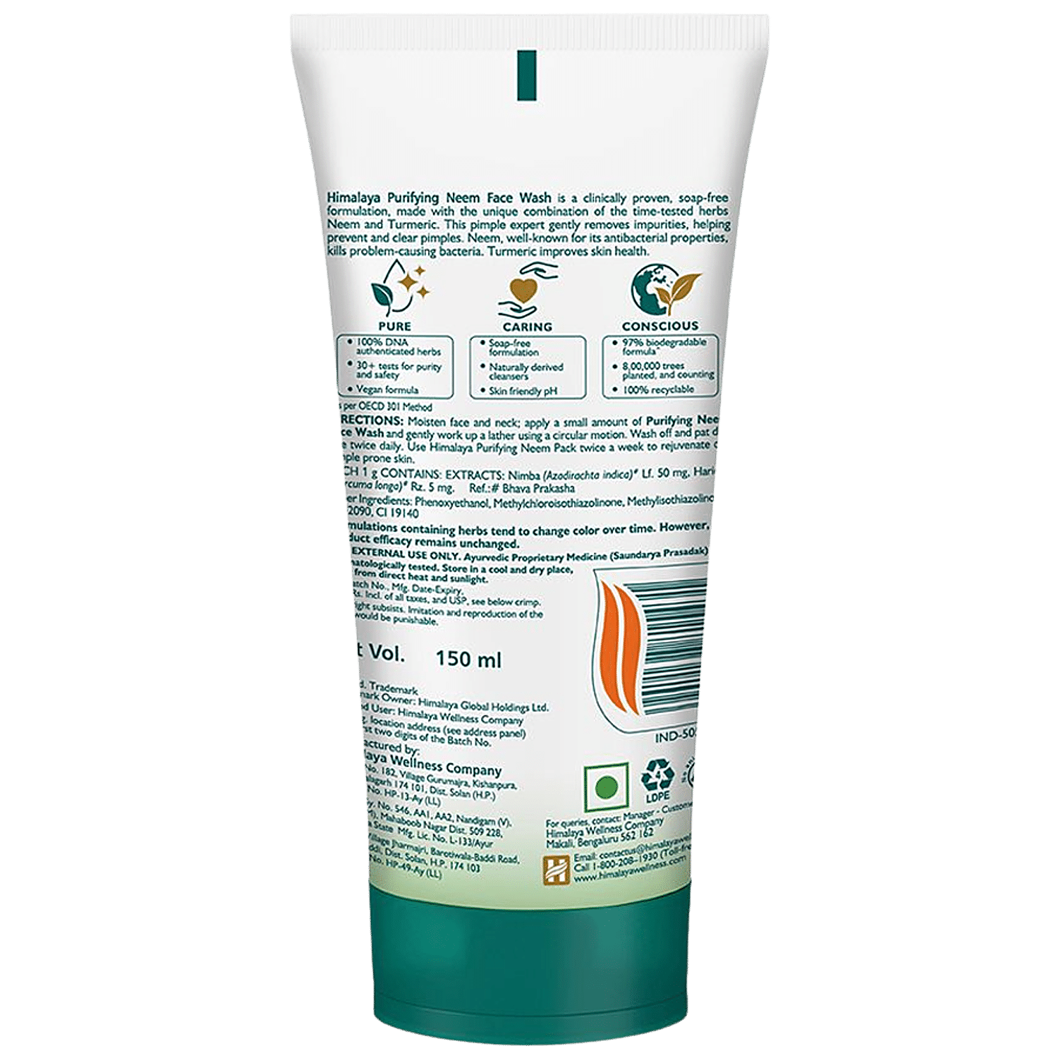 Ingredients himalaya 2025 neem face wash