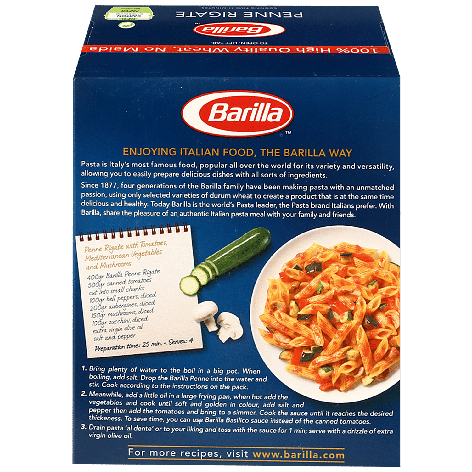 Barilla Penne Rigate, 500 g - Piccantino Online Shop International