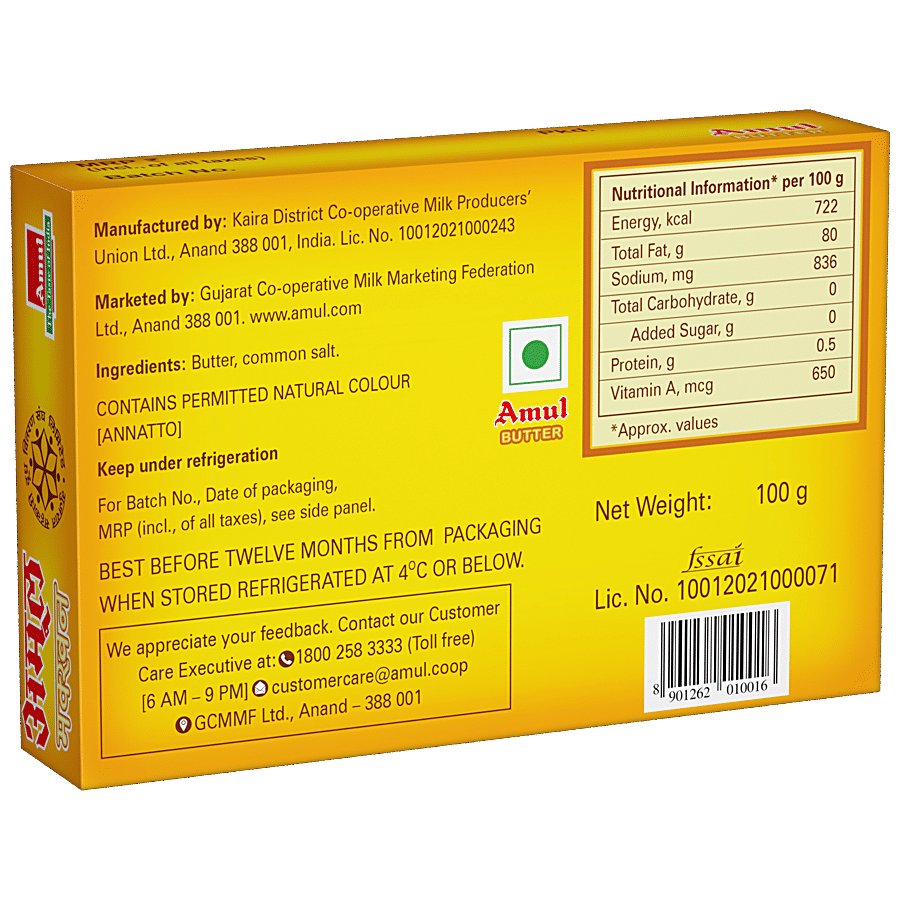 Buy Amul Butter Pasteurized 2x100 Gm Multi Pack Online At Best Price Of Rs 101 92 Bigbasket