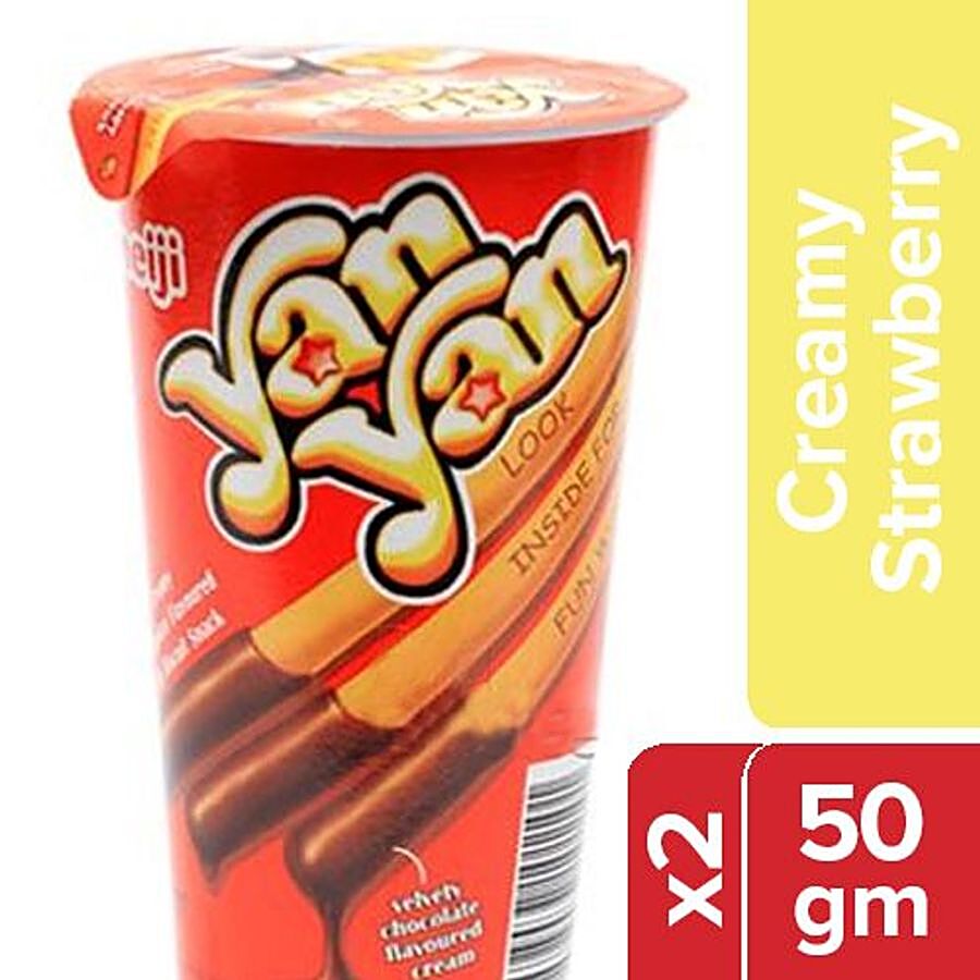Meiji Yan Yan Creamy Chocolate Dips Biscuit Snack 50g –