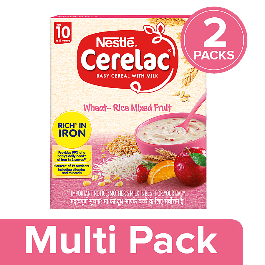 Nestle Cerelac Infant Cereal with Milk & Wheat mixed fruit, 35.27 Ounce