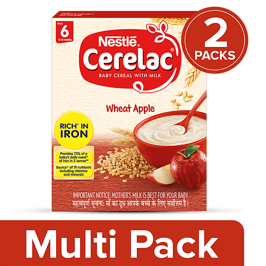 Nestle Cerelac Baby Cereal with Milk - Wheat, from 6-12 Months - Pack of 1 / 300 GM