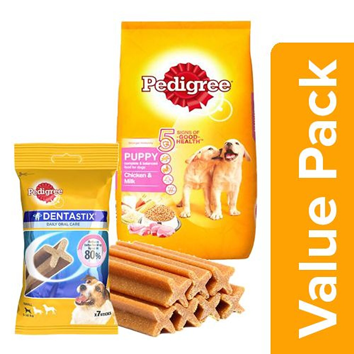 Pedigree puppy chicken outlet and milk 10kg