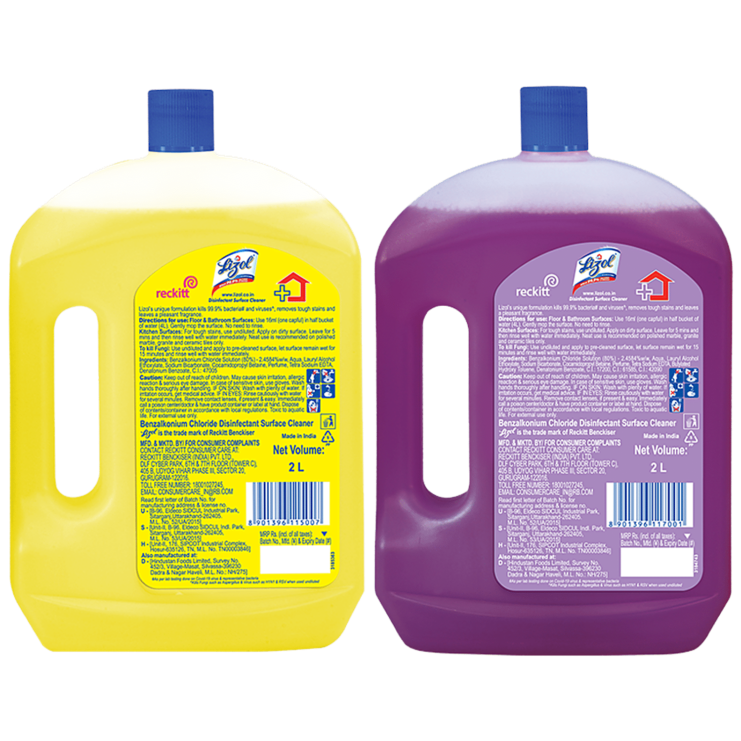 Buy Lizol Disinfectant Surface Cleaner - Citrus 2 L + Floor Cleaner -  Lavender 2 L Combo (2 Items) Online at Best Price. of Rs 801.84 - bigbasket