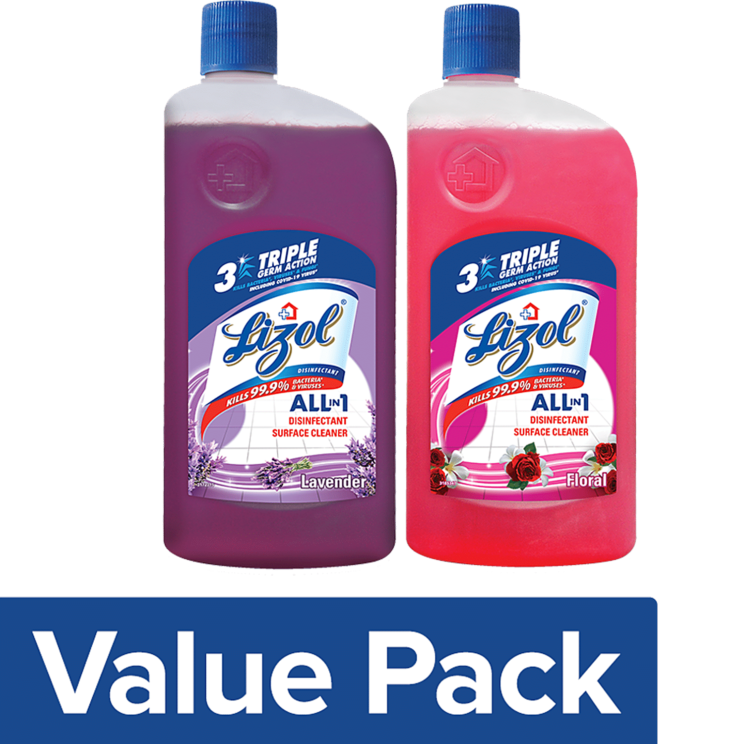 PureV - Utensil Cleaning Gel (220 ml) & Floor Cleaner- Rose (500 ml)  Cleaning Combo Pack