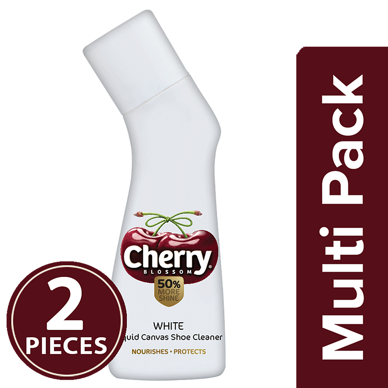 Cherry Blossom Liquid Shoe Polish, White 75 ml each (Pack of 2)