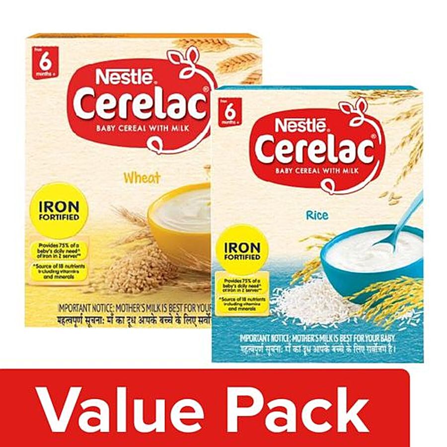 Nestle Cerelac Baby Cereal with Milk & Iron (from 6 to 24 Months), Rice:  Buy box of 300.0 gm Powder at best price in India