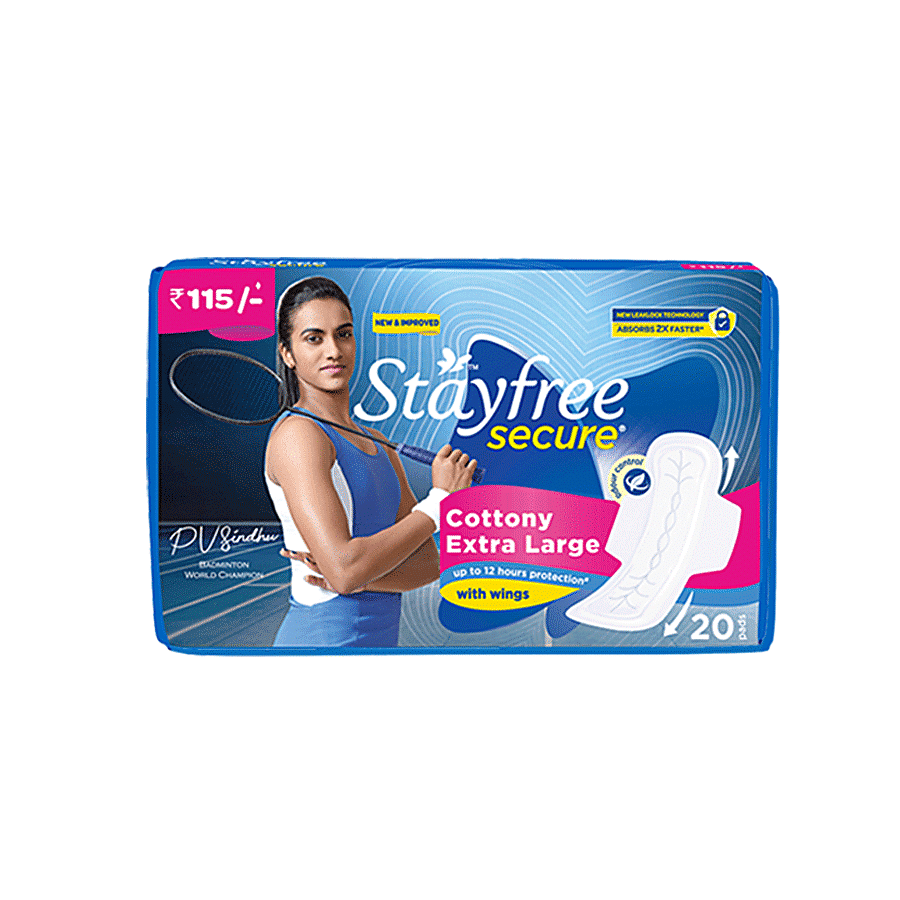 Buy STAYFREE Sanitary Pads - Secure Cottony, XL Online at Best Price of Rs  266.75 - bigbasket
