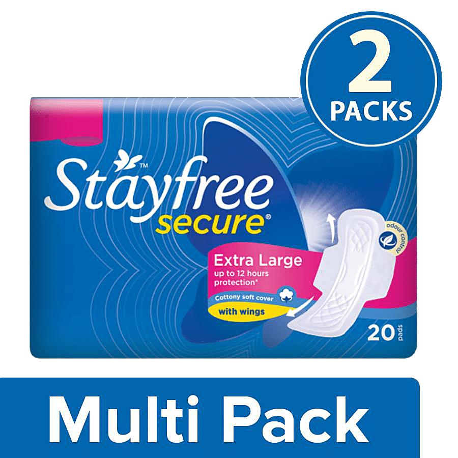 Buy STAYFREE Sanitary Pads - Secure XL Cottony Soft With Wings