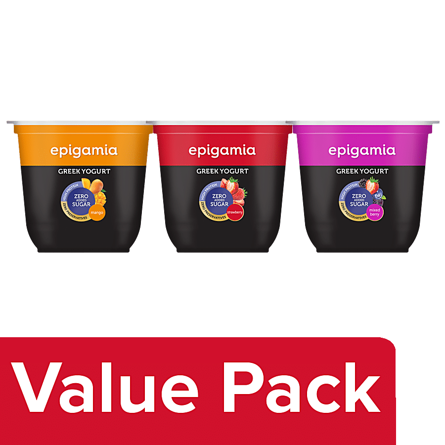 Epigamia Greek Yogurt - Natural, 90 g Cup