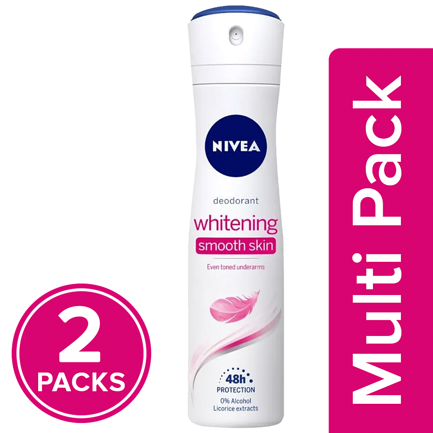 NIVEA Whitening Smooth Skin Women Deodorant For 48h Protection 2x150 ml