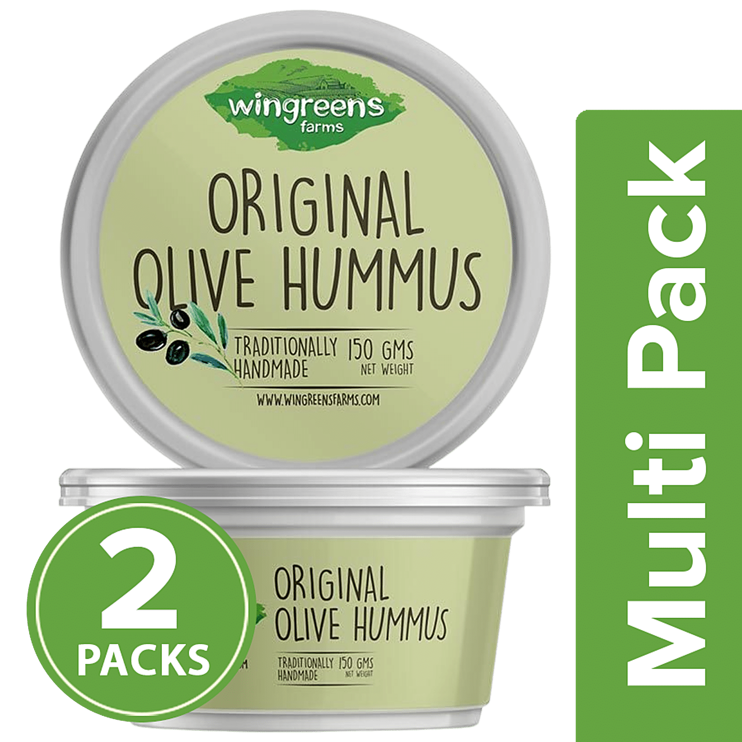 Wingreens Farms Original Olive Hummus Dip Spread 150 g