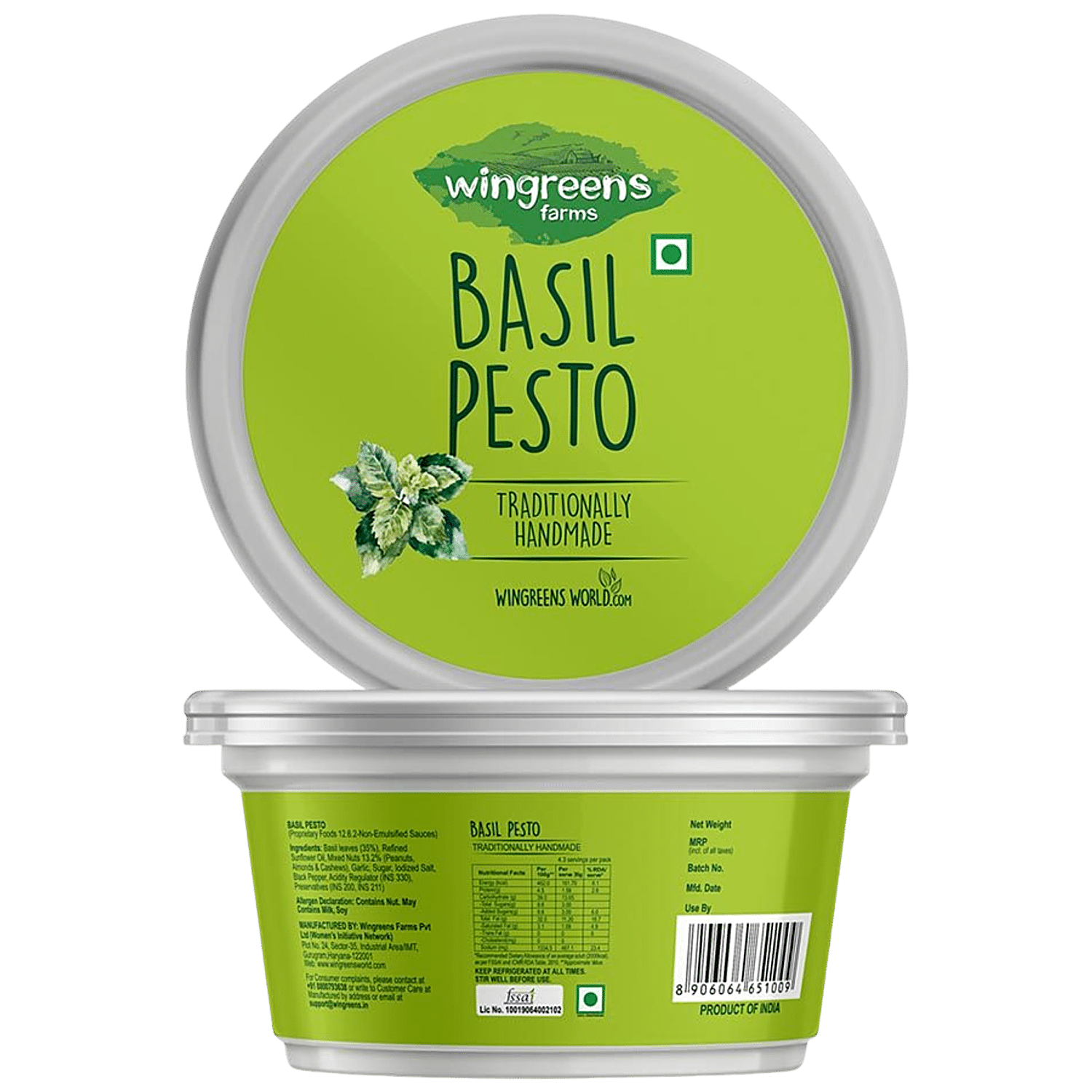 Buy Wingreens Farms Basil Pesto 150 Gm Online At Best Price of Rs