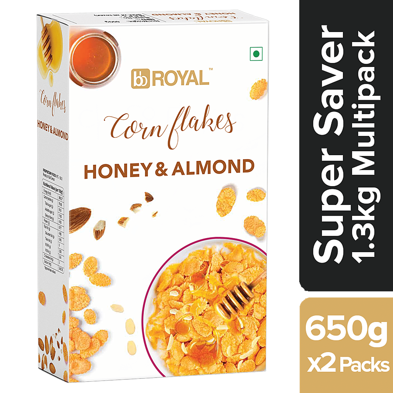 bb Royal Cornflakes With Real Almond & Honey, 650 g