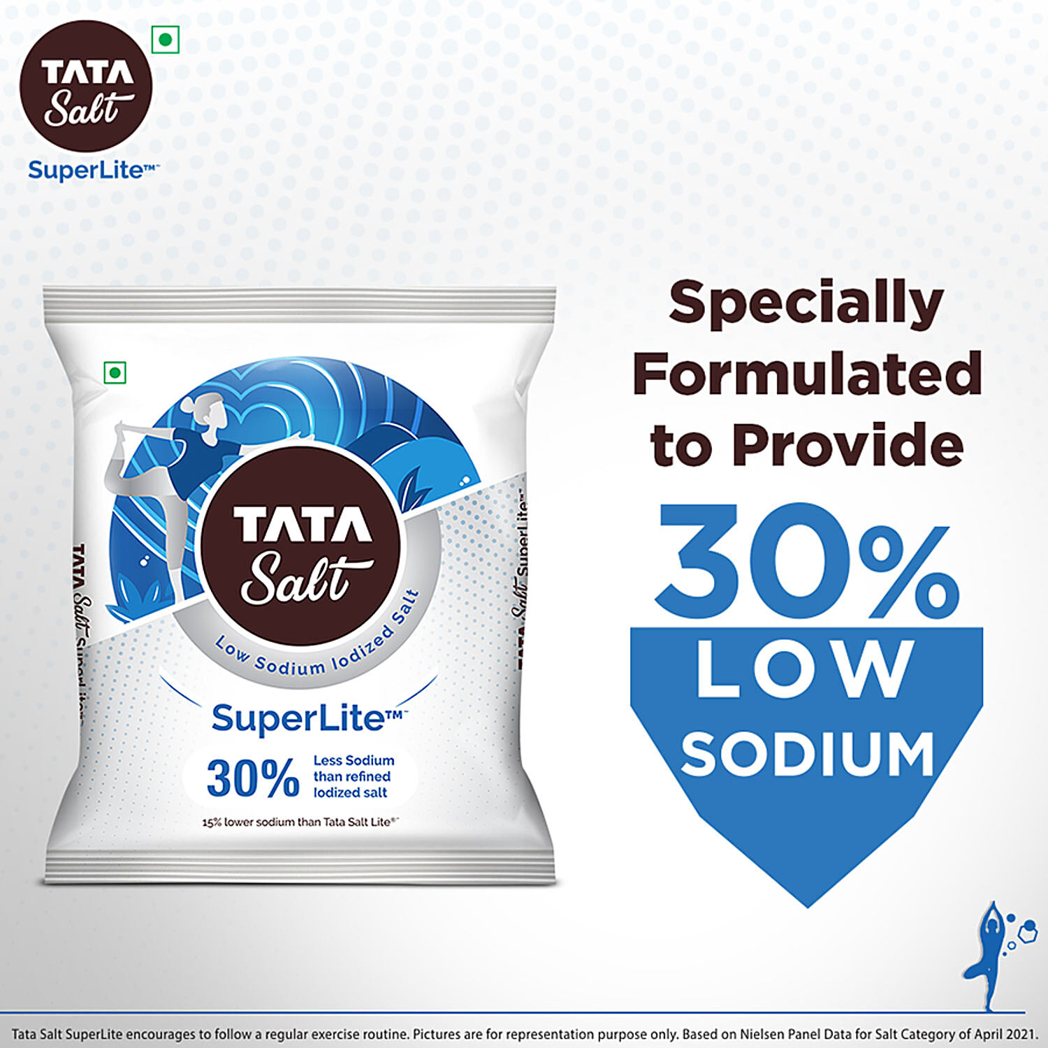 Tata Consumer Products - Tata Salt, the brand that gave the nation, its  first iodised salt, now offers another first in the category: Tata Salt  SuperLite - India's First 30% low sodium