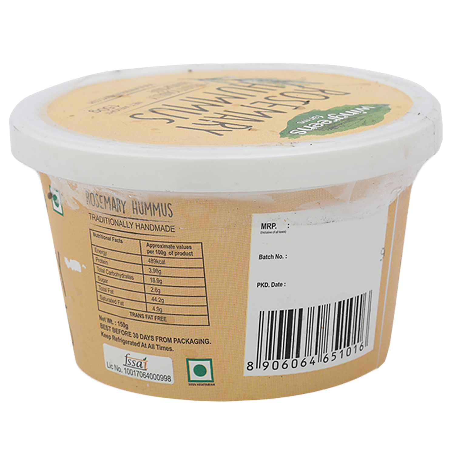 Buy Wingreens Farms Hummus Rosemary 150 Gm Online At Best