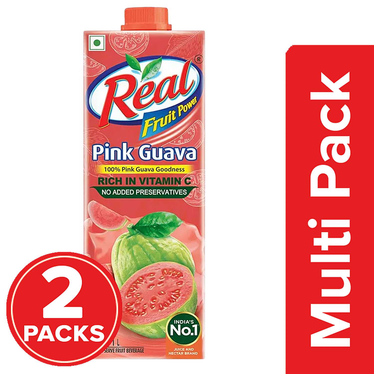 Buy Real Fruit Juice - Pink Guava, Rich In Vitamin C Online at