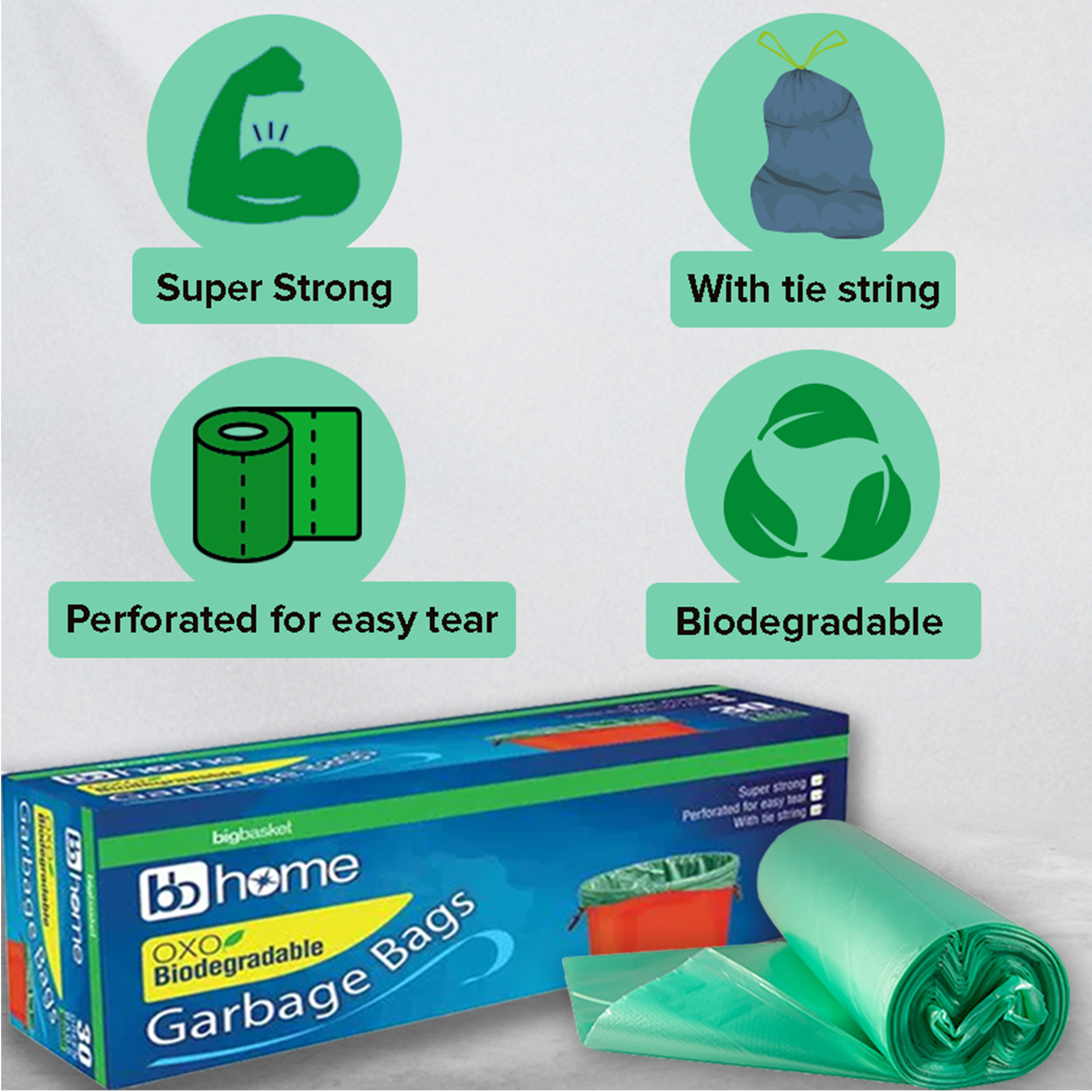 Buy Bio Compostable Garbage/Trash Bag (Xl Size) Online in Bangalore -  Healthy Buddha