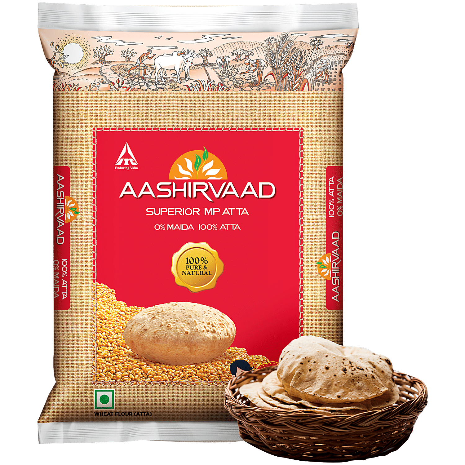 Aashirvaad Atta/Godihittu - Whole Wheat 10 kg