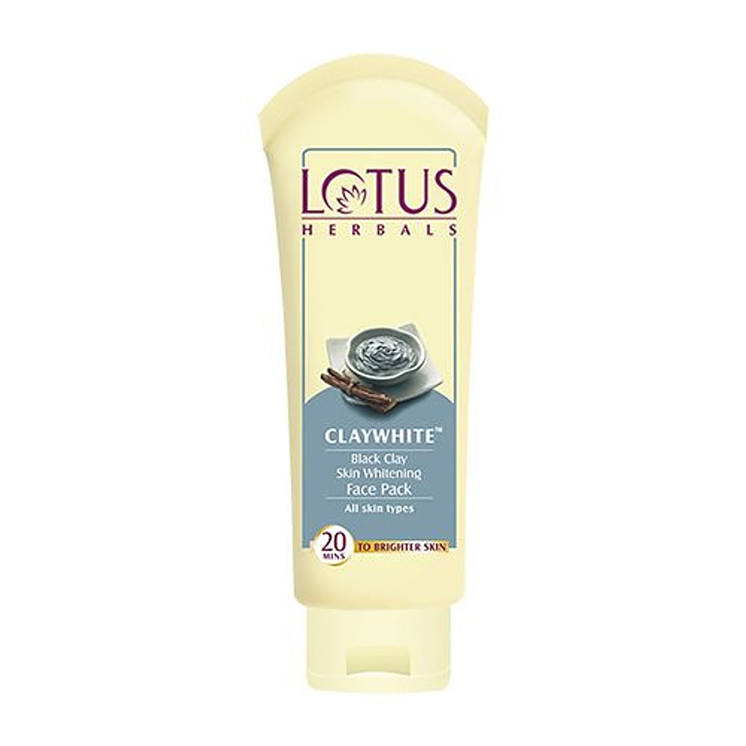 Buy Lotus Herbals Face Pack Claywhite All Skin Types 120 Gm Tube