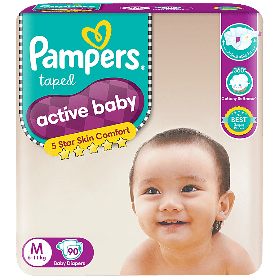 Pampers Couches Bébé Dry Taille 6 Extra Large (13-18 kg), 22 pièces