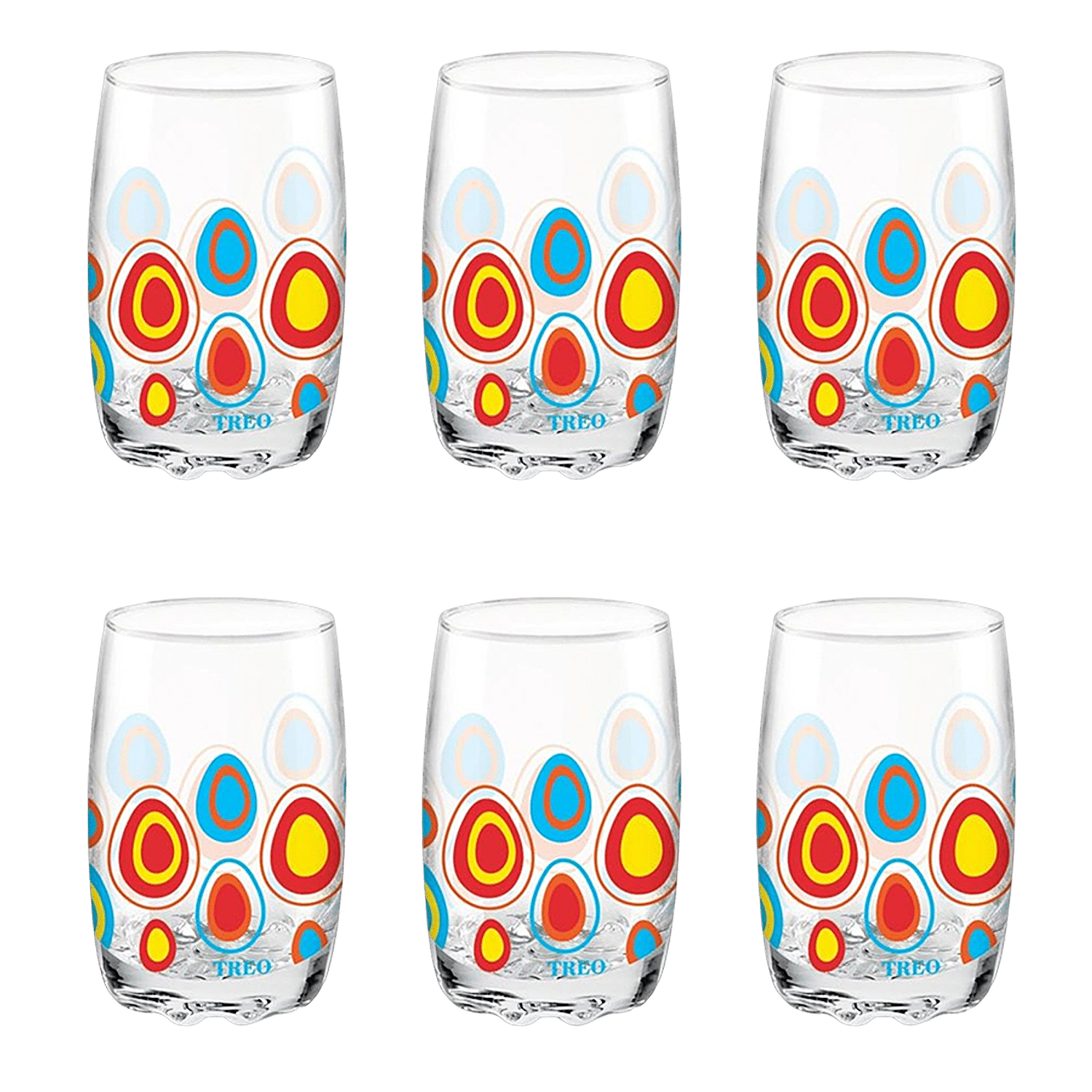 Buy Lyon Glass Tumbler Set of 6, 265ML - Treo by Milton